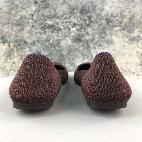 ROTHYS Size 12 Limited Edition The Flat Truffle Python Knit Ballet Flats Retired - Picture 4 of 13